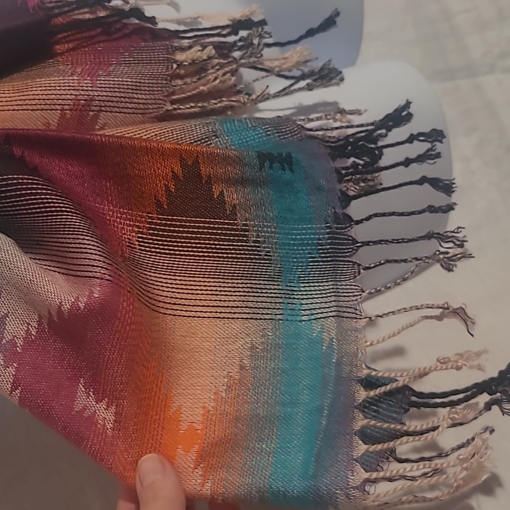 Multicolor Aztec Patterned Scarf - Picture 2 of 5